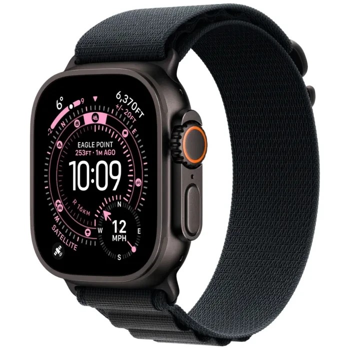 Смарт годиннки Apple Watch S Ultra 3, GPS + LTE 49 mm Black Titanium Case Black Alpine Loop M — фото моделі